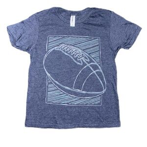 Tultex Navy Kids Football Tee